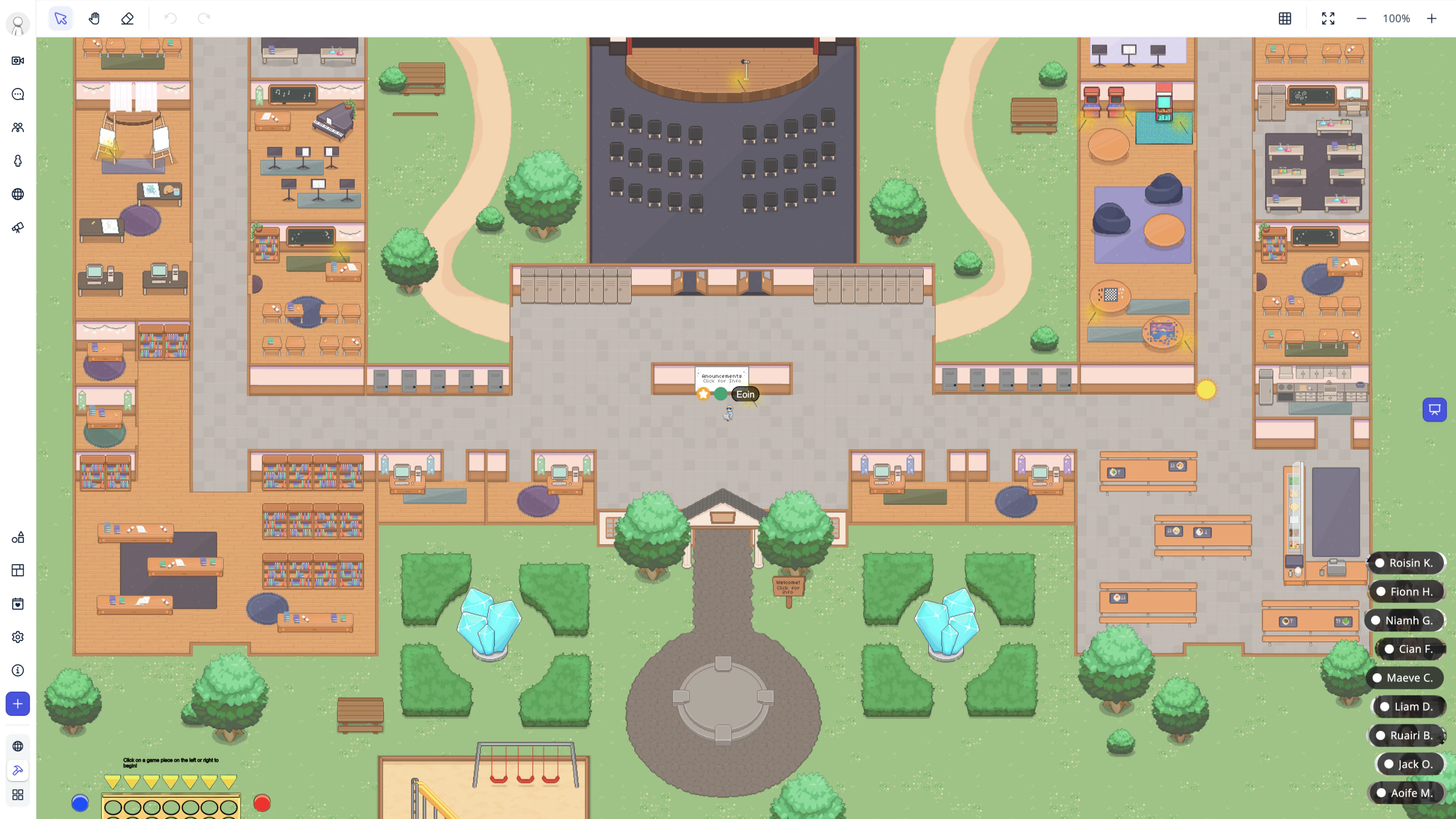 Build Mode: the same map with the editing toolbar along the top